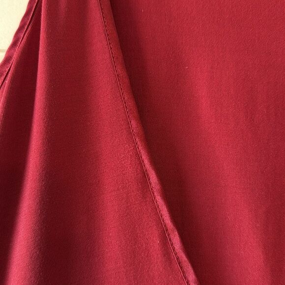 VICTORIA'S SECRET VINTAGE STRETCH KNIT LOW BACK CHEMISE SLIP DRESS RED SMALL - Picture 3 of 7